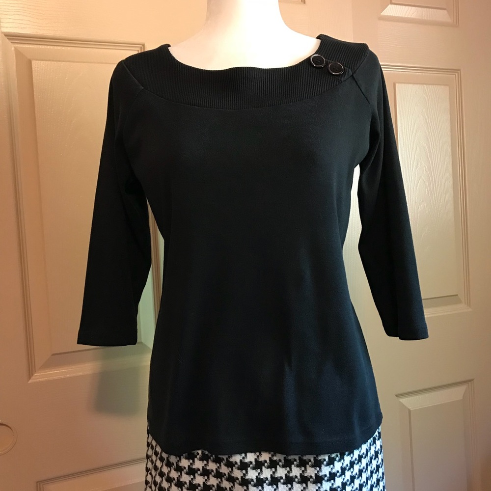 Classic Black Knit Sweater by Sarah Bentley